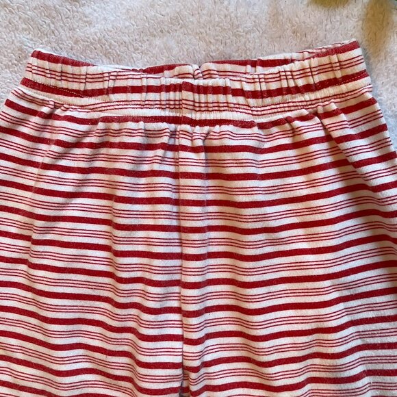Striped Red & White 3-6M Cotton Jogger Pants GUC Baby Unisex Winter Holiday - Picture 2 of 15